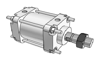 單作用氣缸的工作原理，適用于低沖擊和低沖程應用